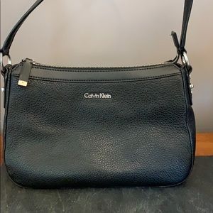 Calvin Klein Black Leather Hobo Bag